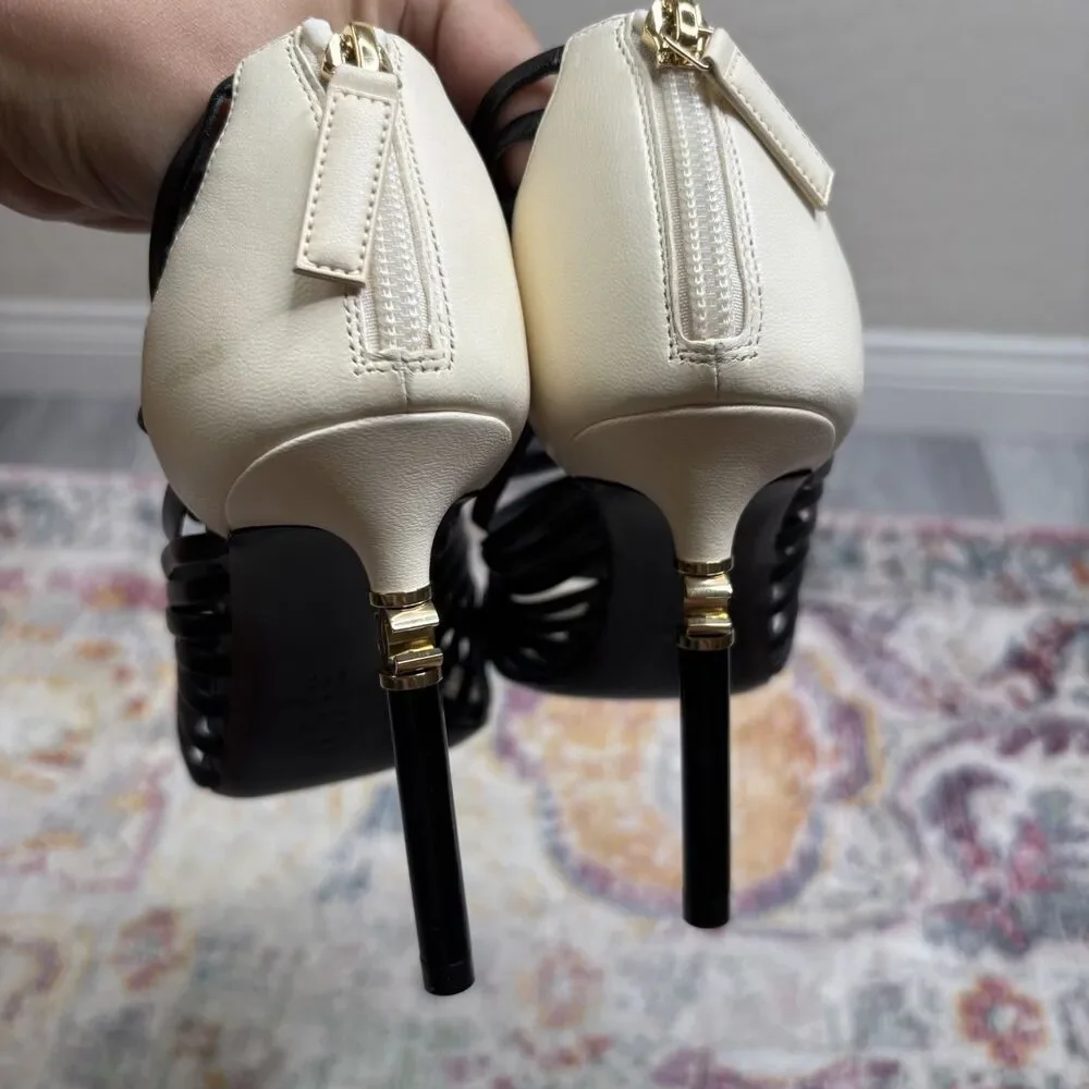 Chanel Caged Gladiator Heel Sandals